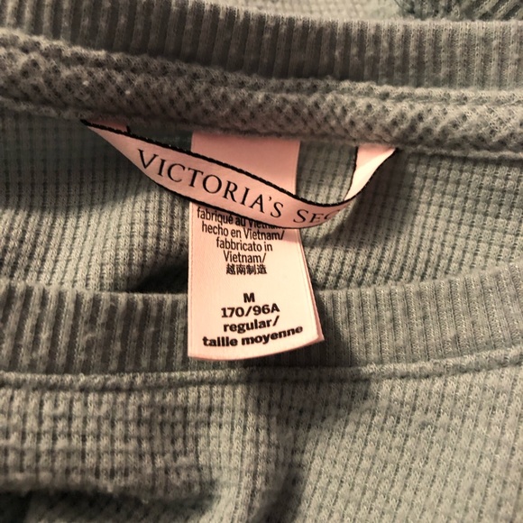 Victoria Secrets 2 Piece Lounge Set Pullover Top Draw String Pants EUC - Picture 3 of 8